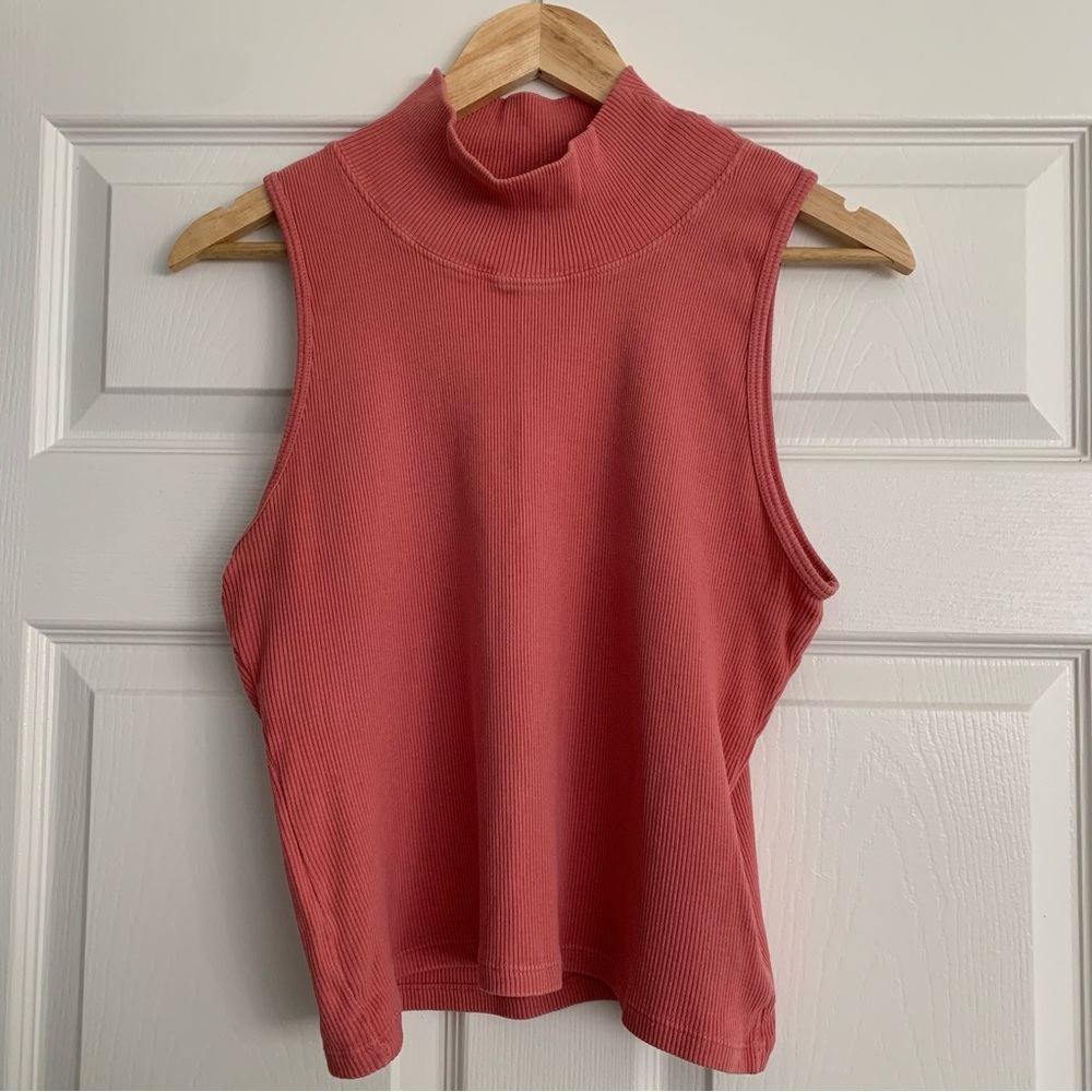 Big Bud Press Sleeveless Pink Turtleneck Tank Top